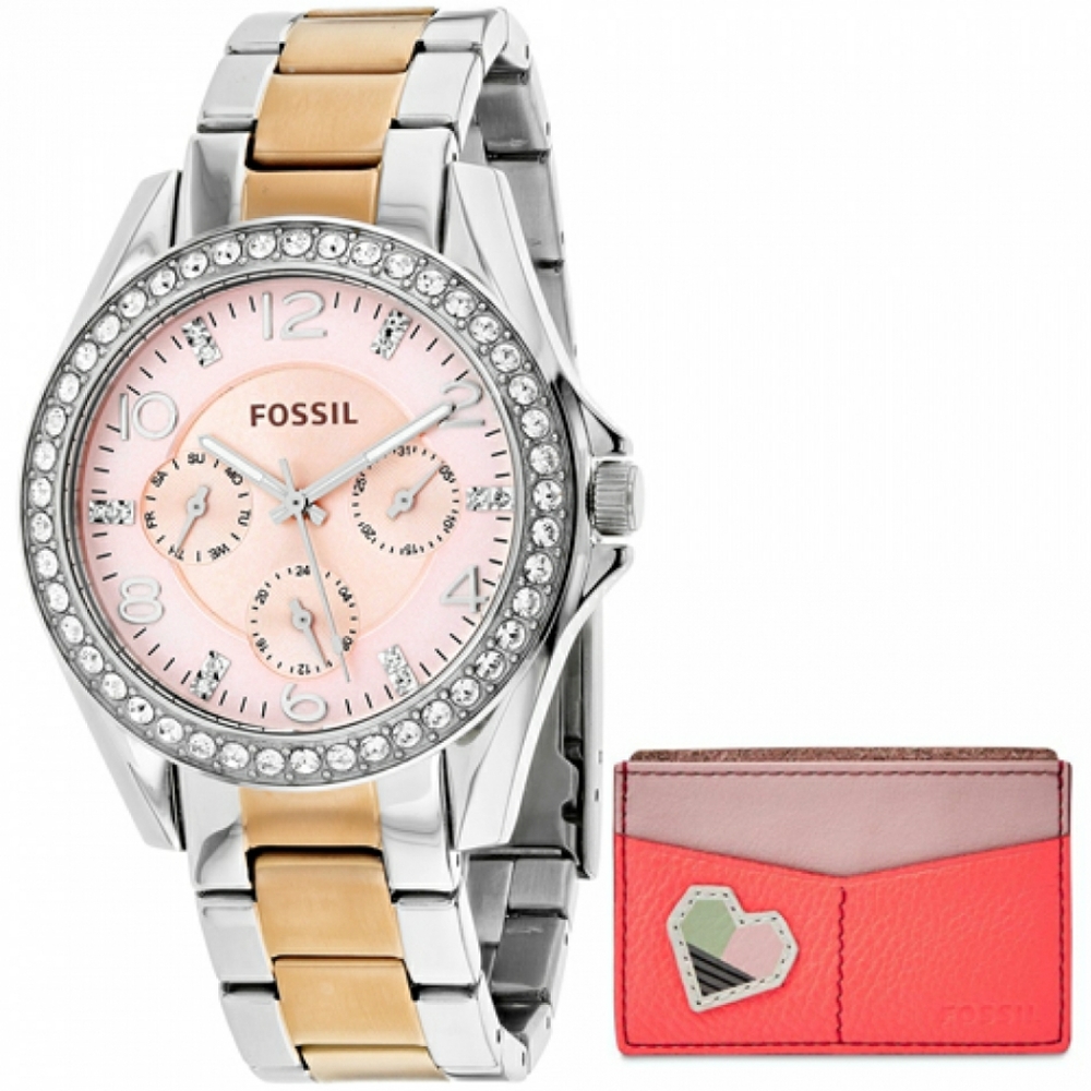 🌸 Fossil Rose Gold and Silver Riley Watch Set - Picture 8 of 8